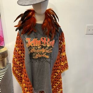 Jelly Roll Tunic with Crochet sleeved